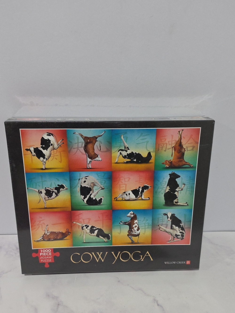 Willow Creek Cow Yoga 1000 Piece Jigsaw Puzzle Brand New